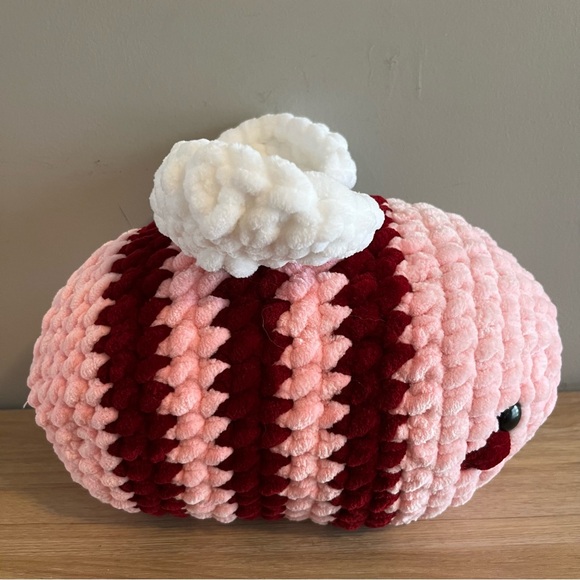 Crochet Bee Plushie Magenta and Pink One Size Soft Yarn Collectible Gifts Baby - Picture 2 of 8